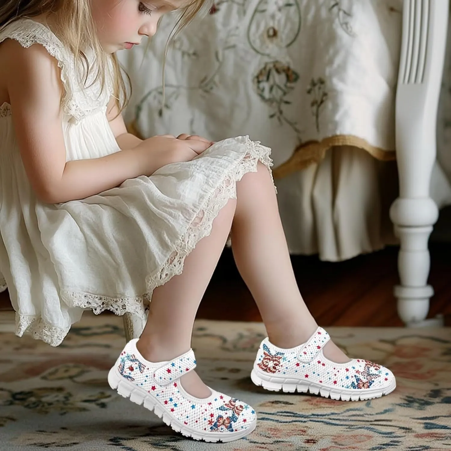 Coloranimal Mary Jane Shoes Girls Dress Shoes Single Buckle Girls' Flats Uniform Shoes Casual Princess Shoes with Anti Skid Sole