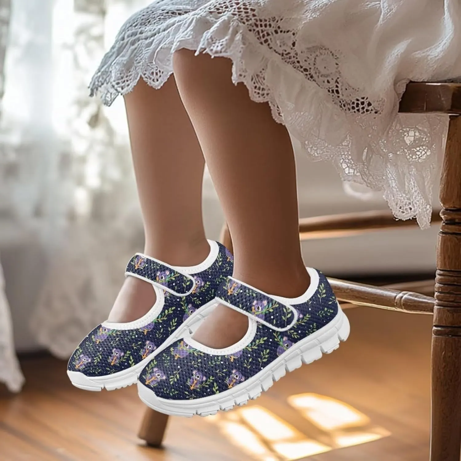 Coloranimal Mary Jane Shoes Girls Dress Shoes Single Buckle Girls' Flats Uniform Shoes Casual Princess Shoes with Anti Skid Sole