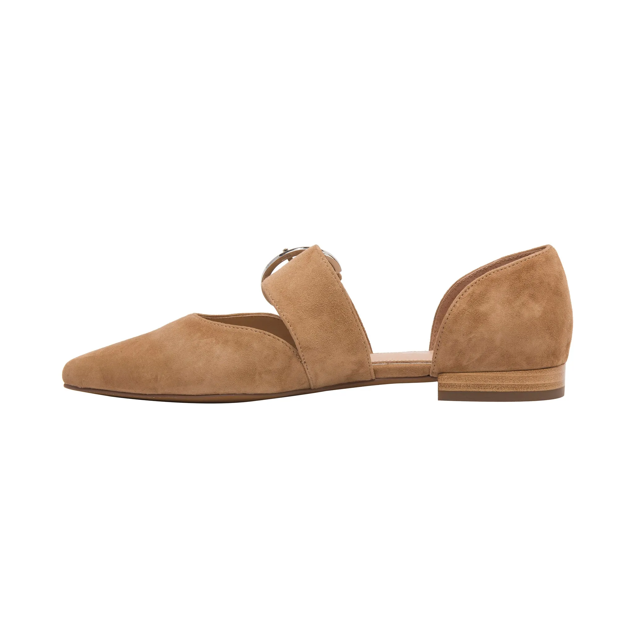 DEAN SUEDE | Two Piece Buckle Flats