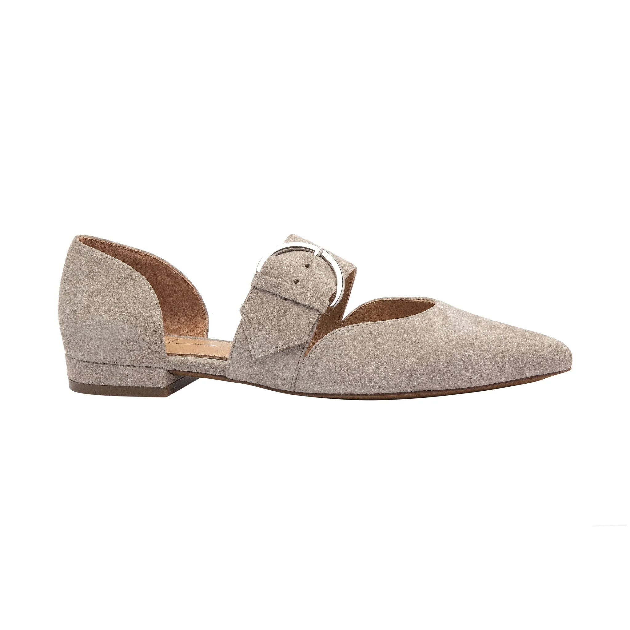 DEAN SUEDE | Two Piece Buckle Flats