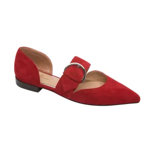 DEAN SUEDE | Two Piece Buckle Flats