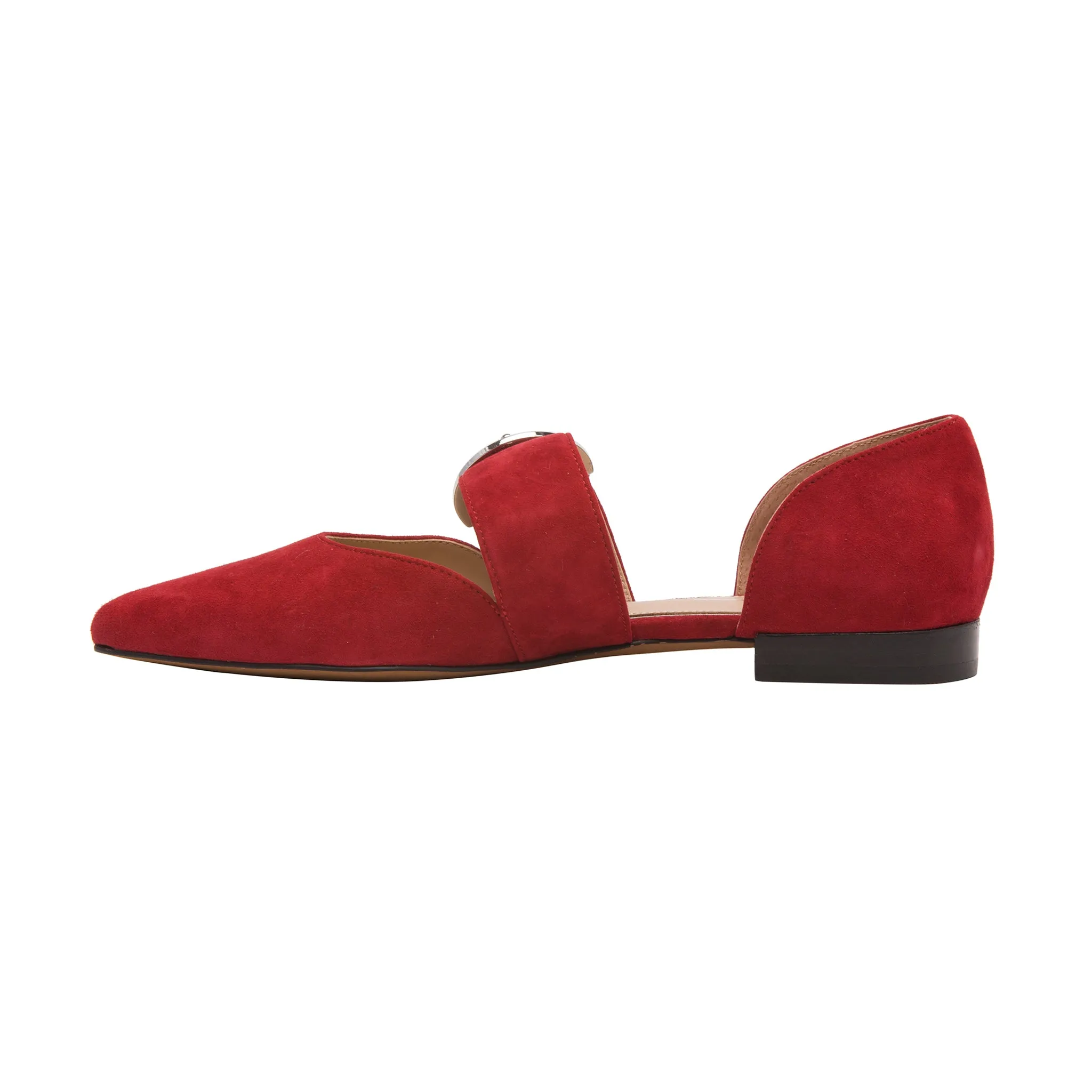 DEAN SUEDE | Two Piece Buckle Flats