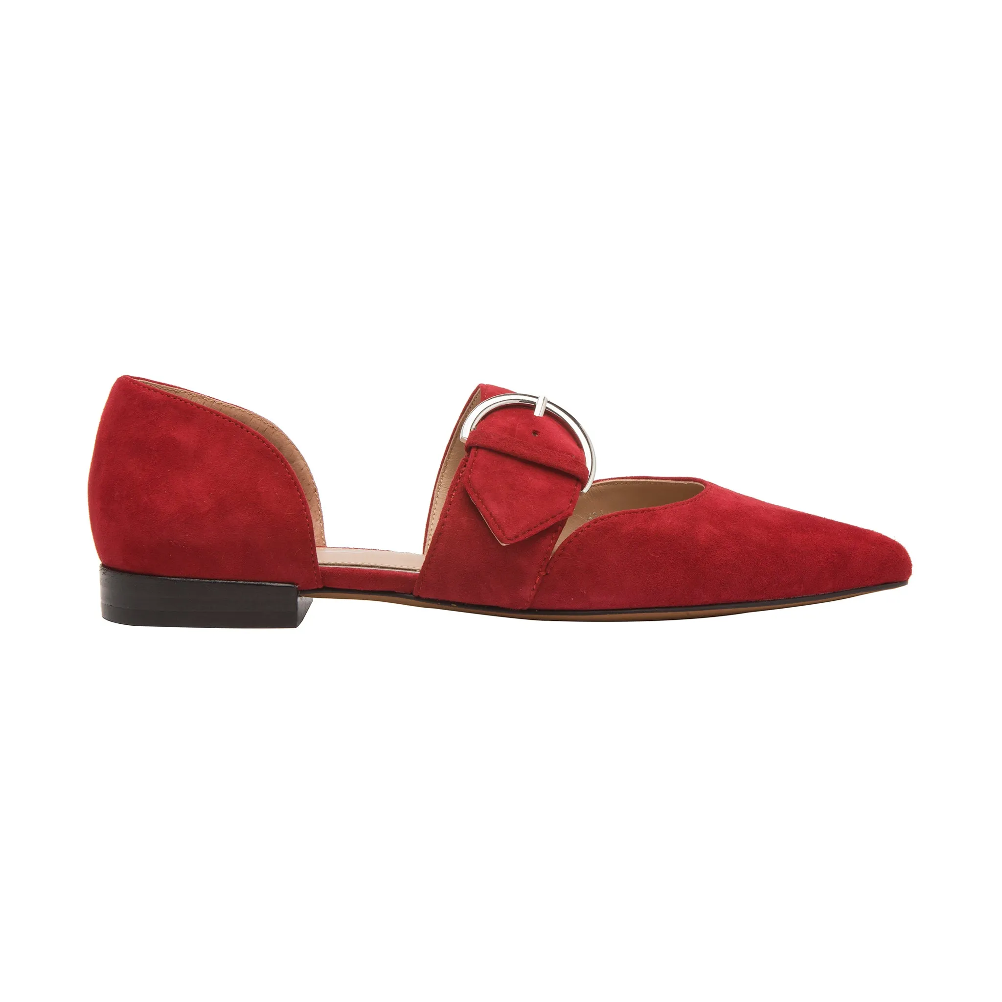 DEAN SUEDE | Two Piece Buckle Flats