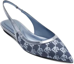 DKNY Women's Millbury Slingback Pointed Toe Ballet Flat Pump