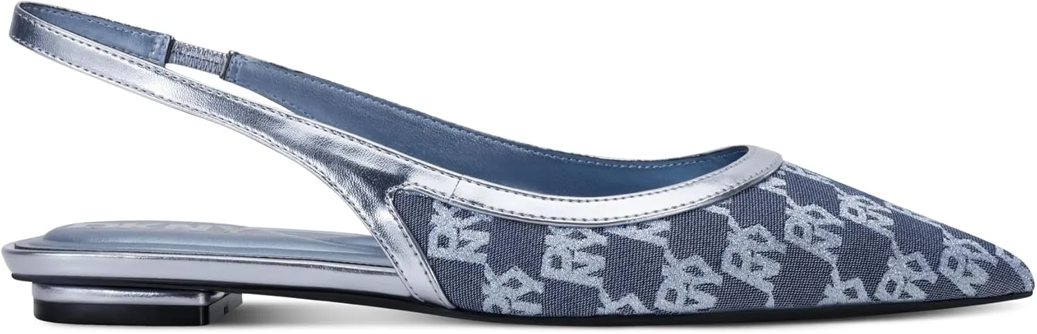 DKNY Women's Millbury Slingback Pointed Toe Ballet Flat Pump