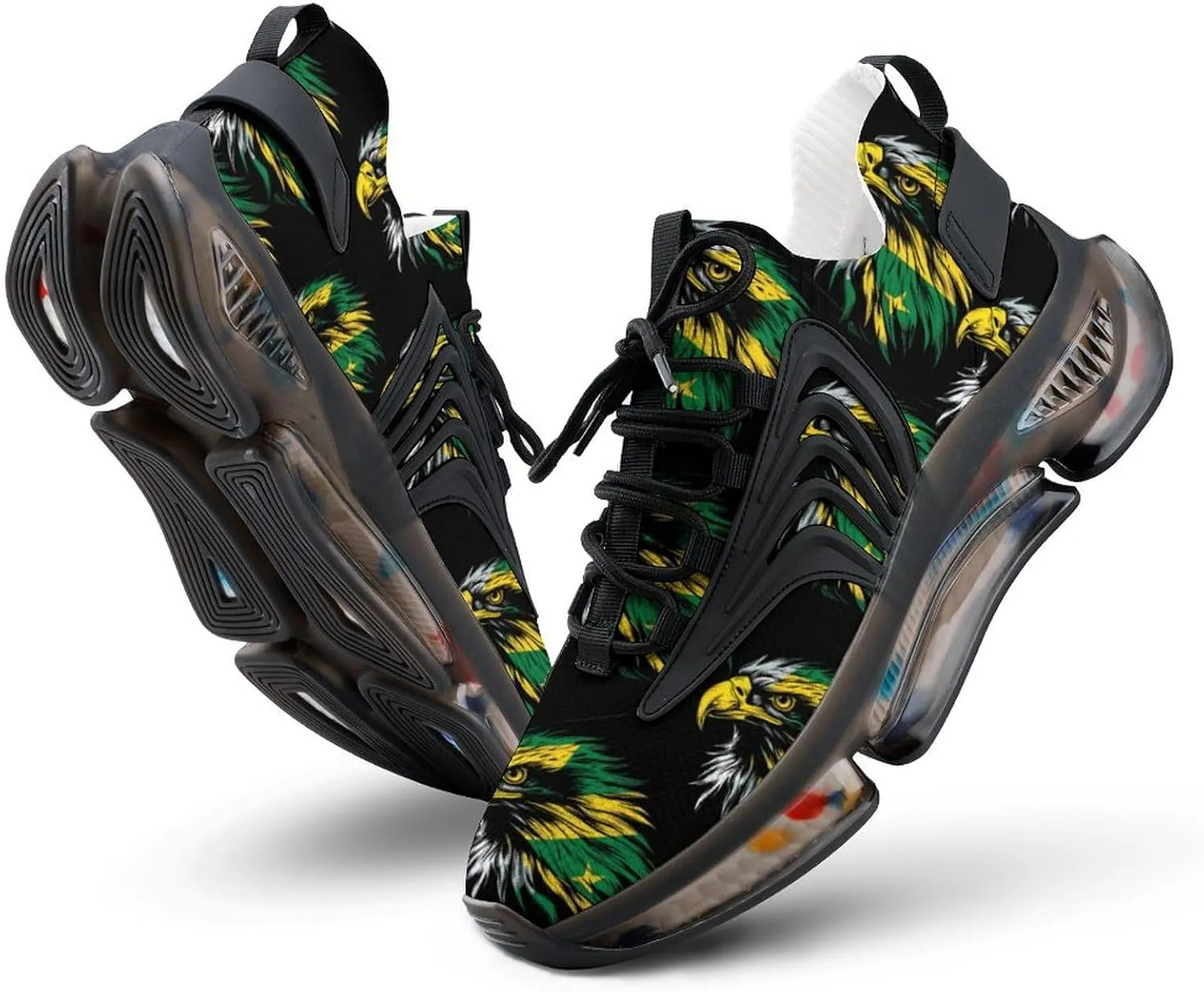 Eagle with Jamaican Flag Men's Tennis Shoes Fashion Athletic Sneakers for Sport Walking Running Workout