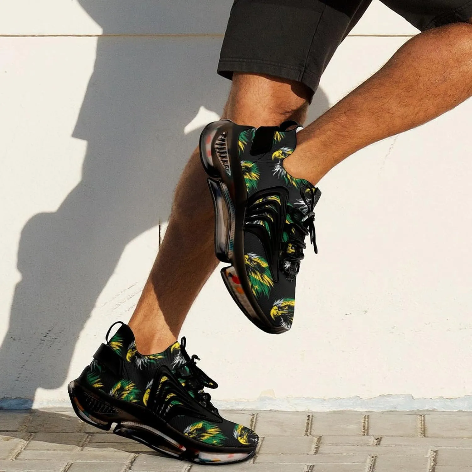 Eagle with Jamaican Flag Men's Tennis Shoes Fashion Athletic Sneakers for Sport Walking Running Workout