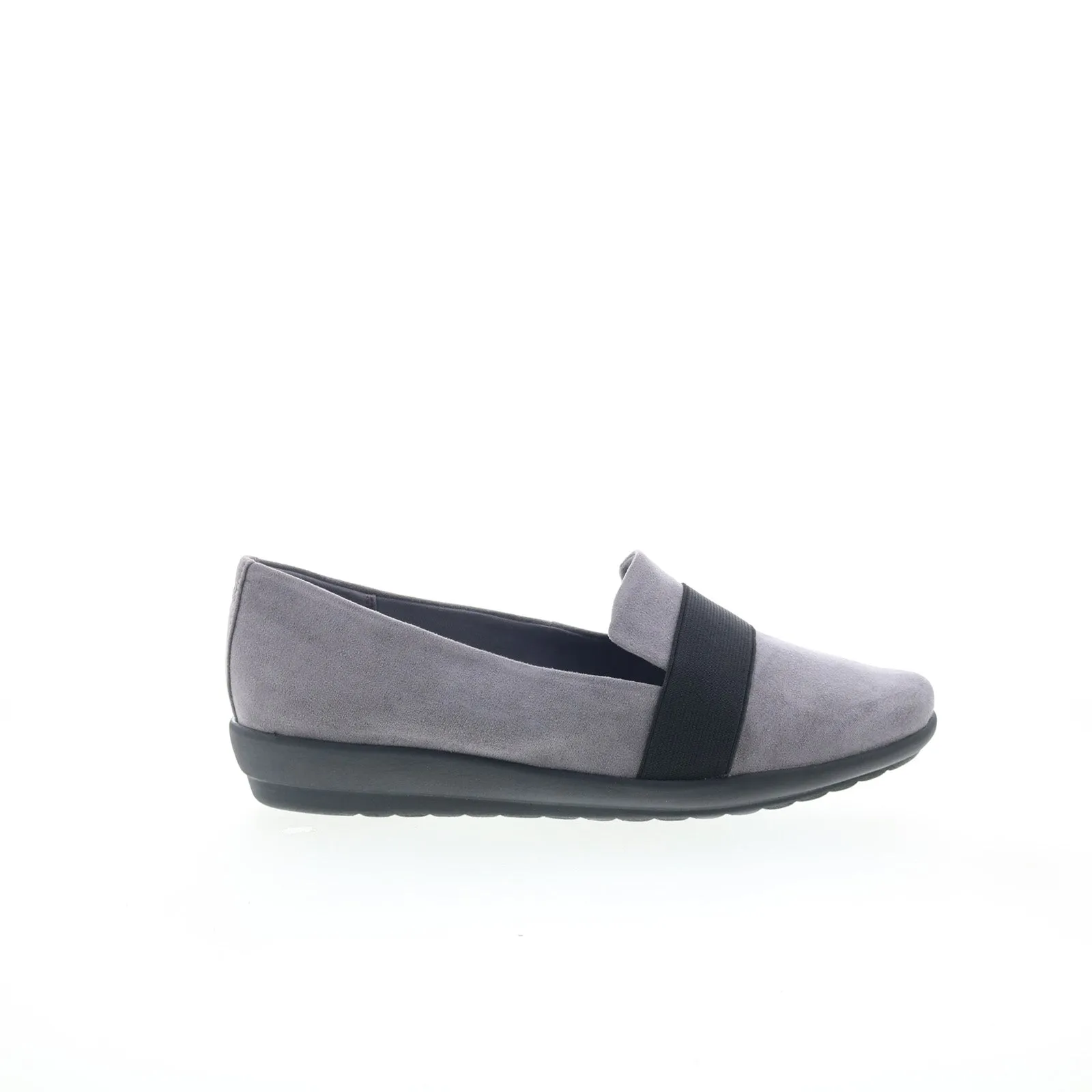Easy Spirit Audrey 2 SEAUDREY2 Womens Gray Canvas Loafer Flats Shoes