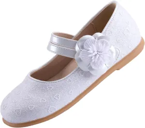 EIGHT KM Toddler Girls Dress Shoes – Girls Mary Jane Shoes | Mary Jane Flats - Ballet Flats – Party, Flower Girl, Wedding Dress Shoes for Girls – Comfortable & Non-Slip Design for Ages up to 7