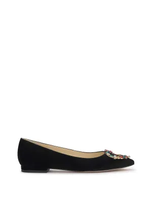 Elika Ballet Flat in Black