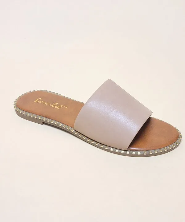 Embellished Slide Sandals