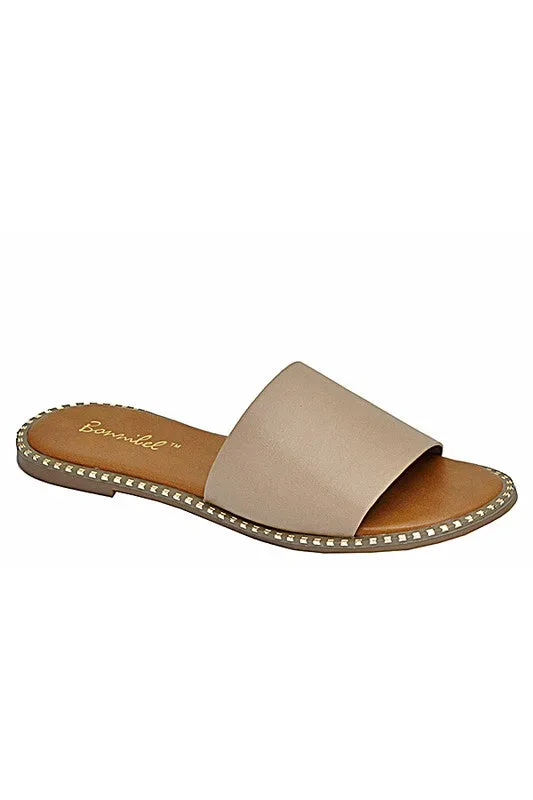 Embellished Slide Sandals