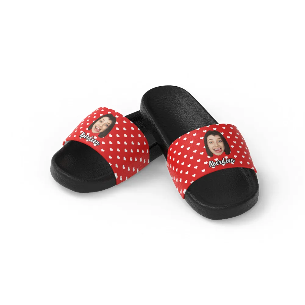Face Popular choice Photo Custom Name Local delivery With Slide Sandals Women's