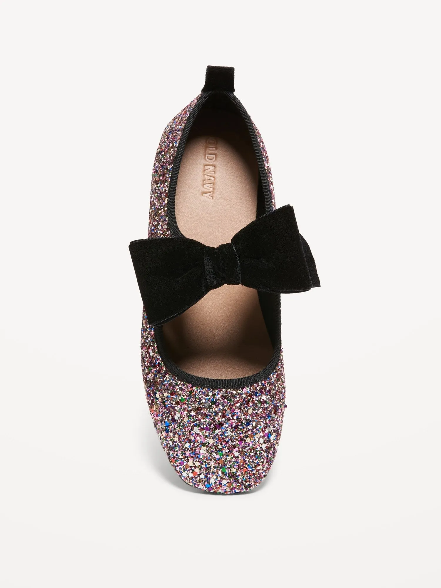 Faux-Suede Bow-Tie Ballet Flat Shoes for Girls