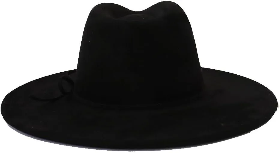 Fedora Hats for Women Man with Big Wide Brim Classic Suede Panama Hat Western Outdoor hat