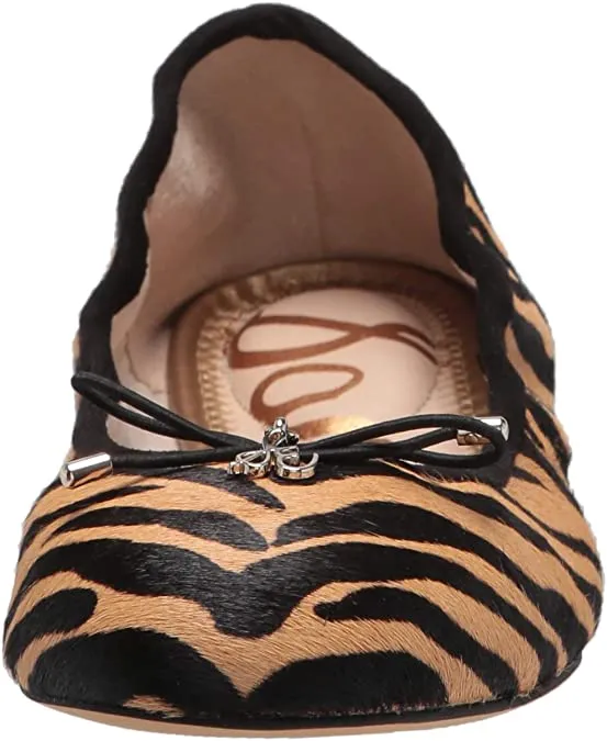 Felicia Flexible Slip Edelman Ballet Flat Special collections Sam Toe Best value Rounded On Nude Black Closed