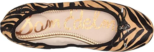 Felicia Flexible Slip Edelman Ballet Flat Special collections Sam Toe Best value Rounded On Nude Black Closed