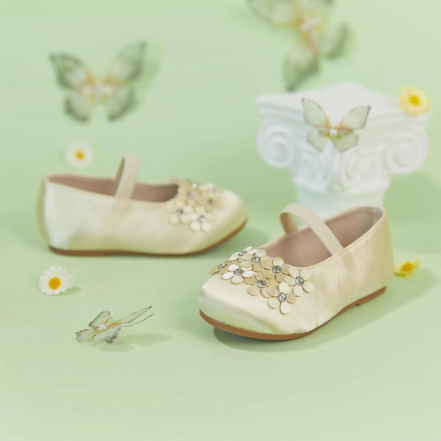 Felix & Flora Toddler Girl Dress Shoes - Flower Girl Ballet Flats School Wedding Party