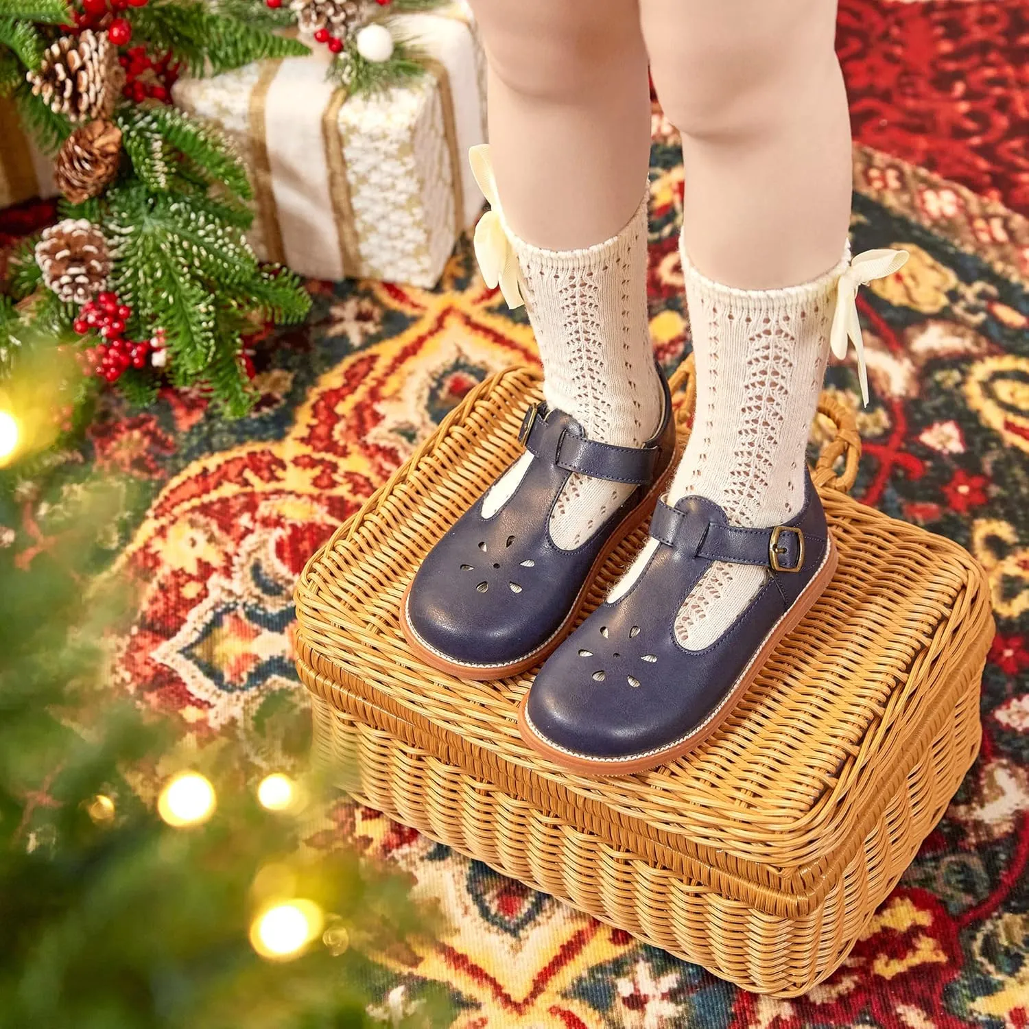 Felix & Flora Toddler Little Girl Mary Jane Dress Shoes - Ballet Flats for Girl Party School Shoes