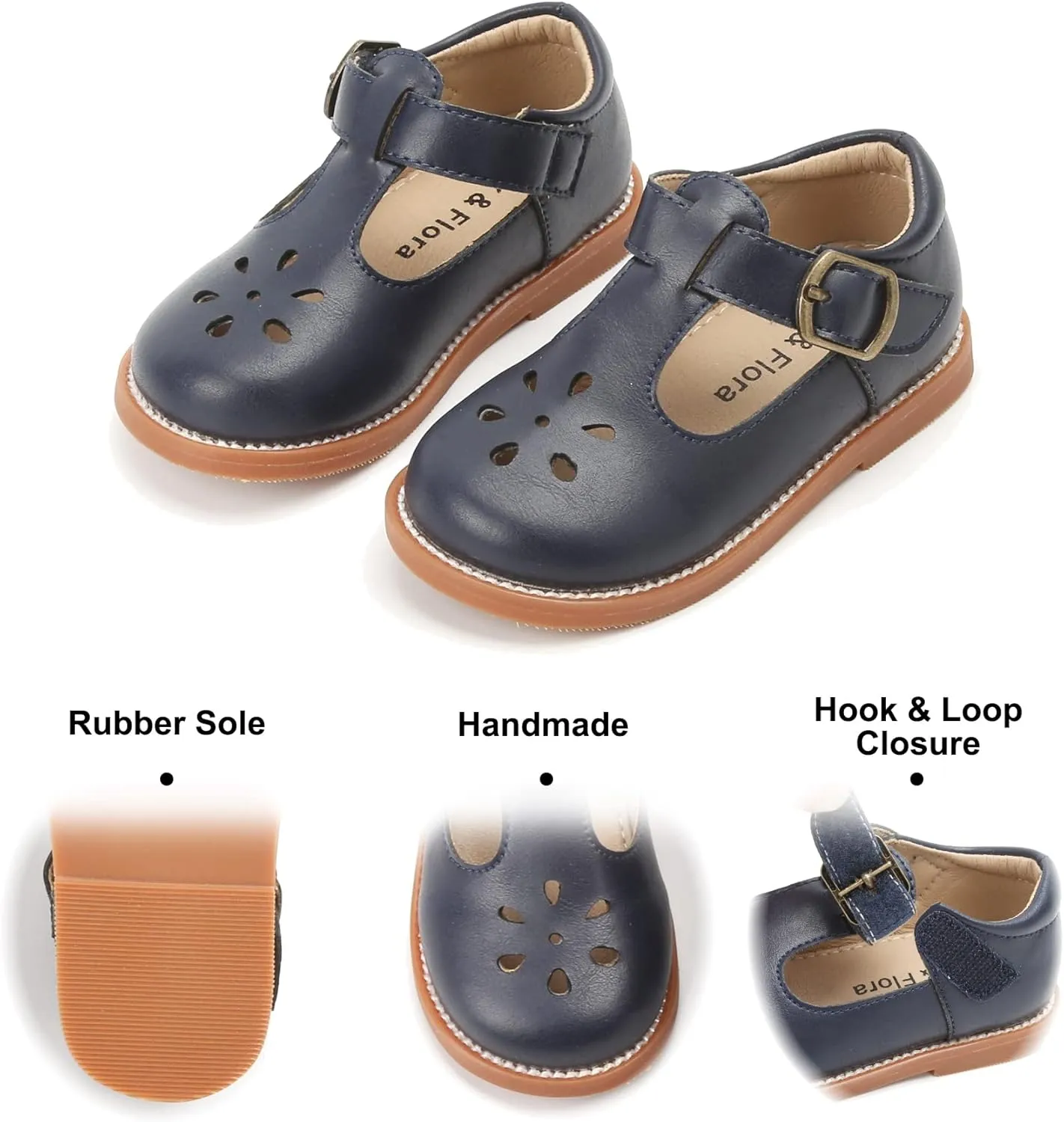 Felix & Flora Toddler Little Girl Mary Jane Dress Shoes - Ballet Flats for Girl Party School Shoes