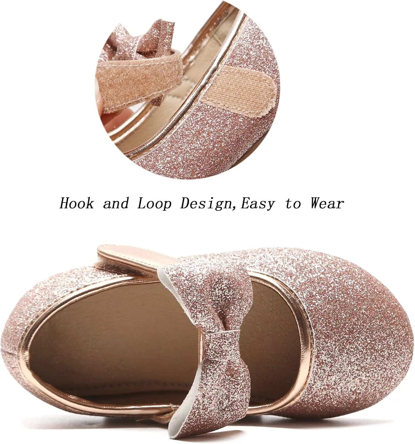 Felix & Flora Toddler Little Girls Dress Shoes - Flower Girls Mary Jane Flats Ballet Shoes Party Wedding
