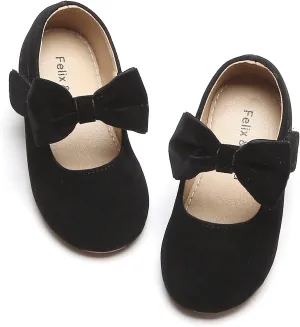 Felix & Flora Toddler Little Girls Dress Shoes - Flower Girls Mary Jane Flats Ballet Shoes Party Wedding