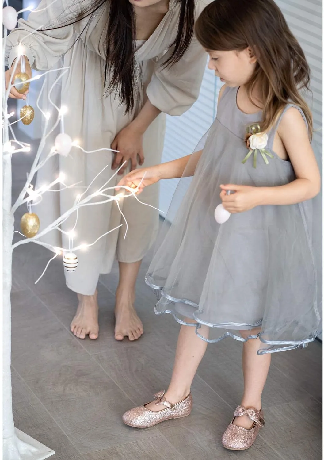 Felix & Flora Toddler Little Girls Dress Shoes - Flower Girls Mary Jane Flats Ballet Shoes Party Wedding