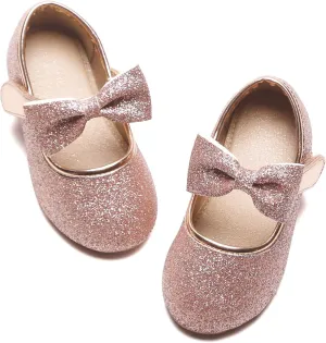 Felix & Flora Toddler Little Girls Dress Shoes - Flower Girls Mary Jane Flats Ballet Shoes Party Wedding