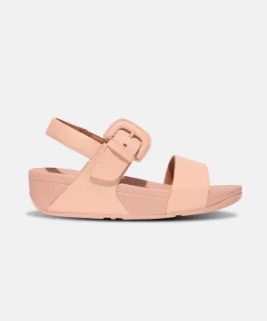 Fitflop Lulu Covered Buckle Leather Back Strap Sandal Blushy