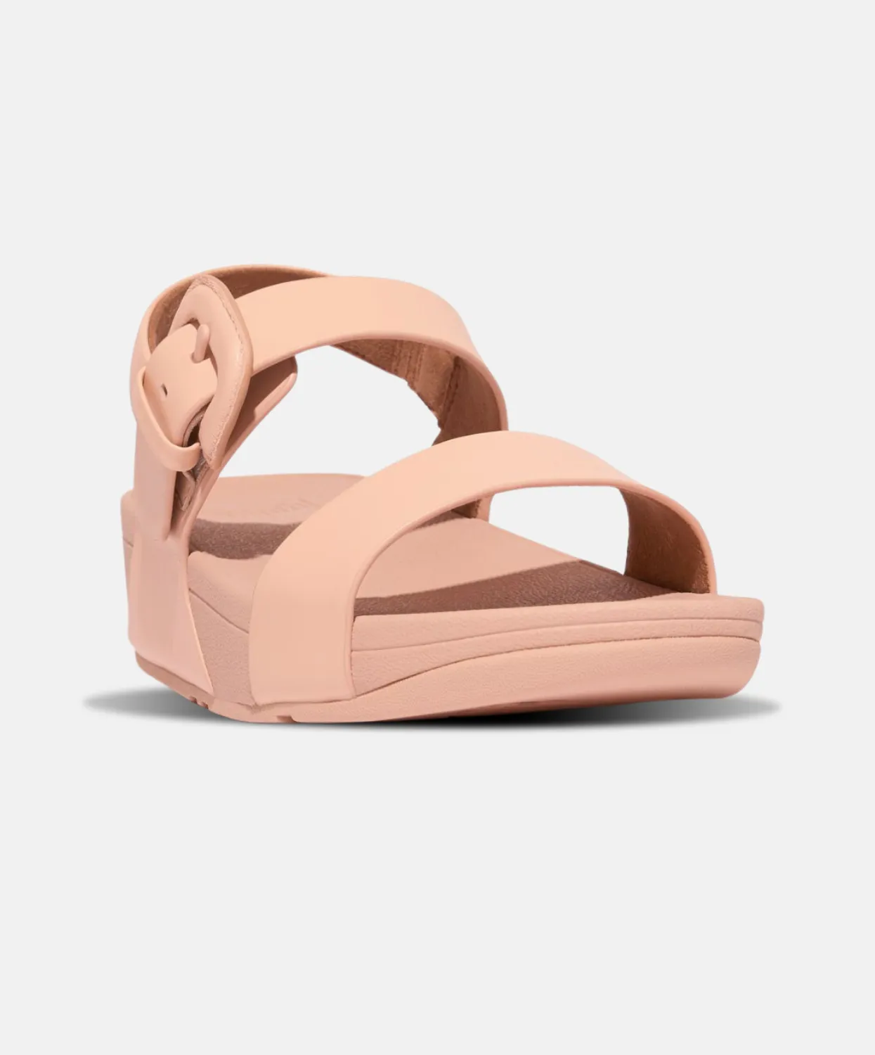 Fitflop Lulu Covered Buckle Leather Back Strap Sandal Blushy