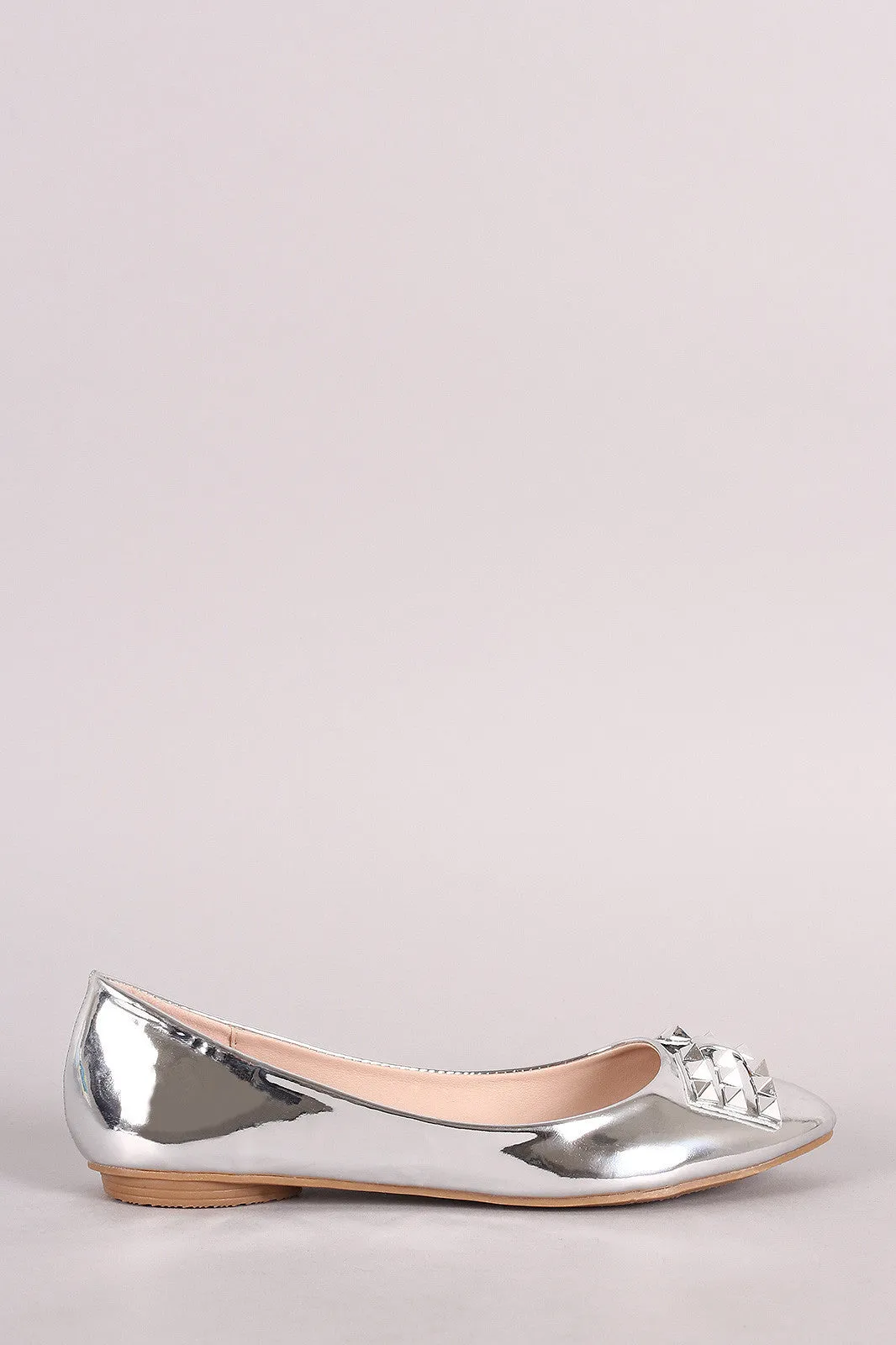 Flat Bow Ballet Patent Studded Responsive High-trust