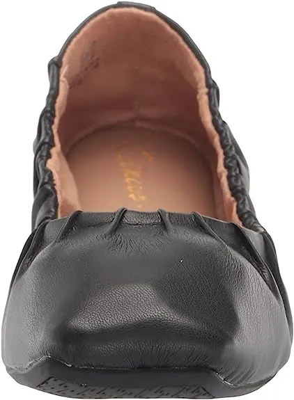 Flats Black Ballet Sam Circus Aubrie Elastic by Round Edelman Slip Combo offer On Wide assortment Toe Collar