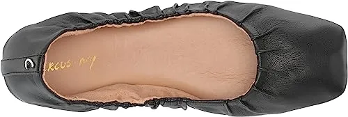 Flats Black Ballet Sam Circus Aubrie Elastic by Round Edelman Slip Combo offer On Wide assortment Toe Collar