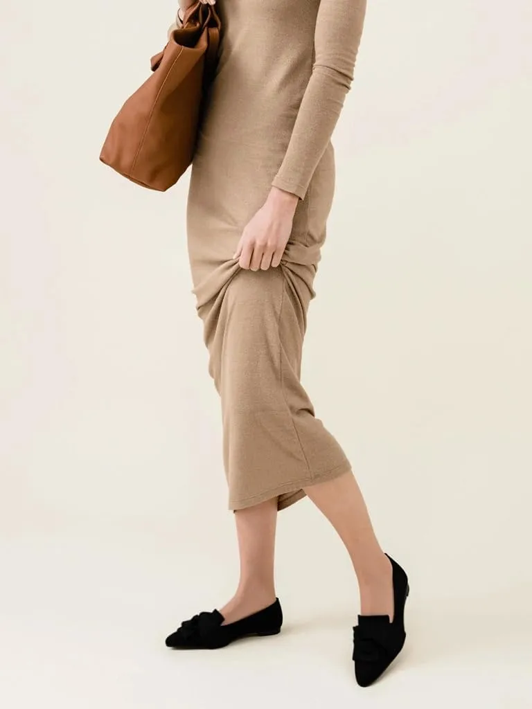 Flats for Women Featuring Pointed Toe, Elegant Bow, and Comfortable Knit, Softable Classical Shoes