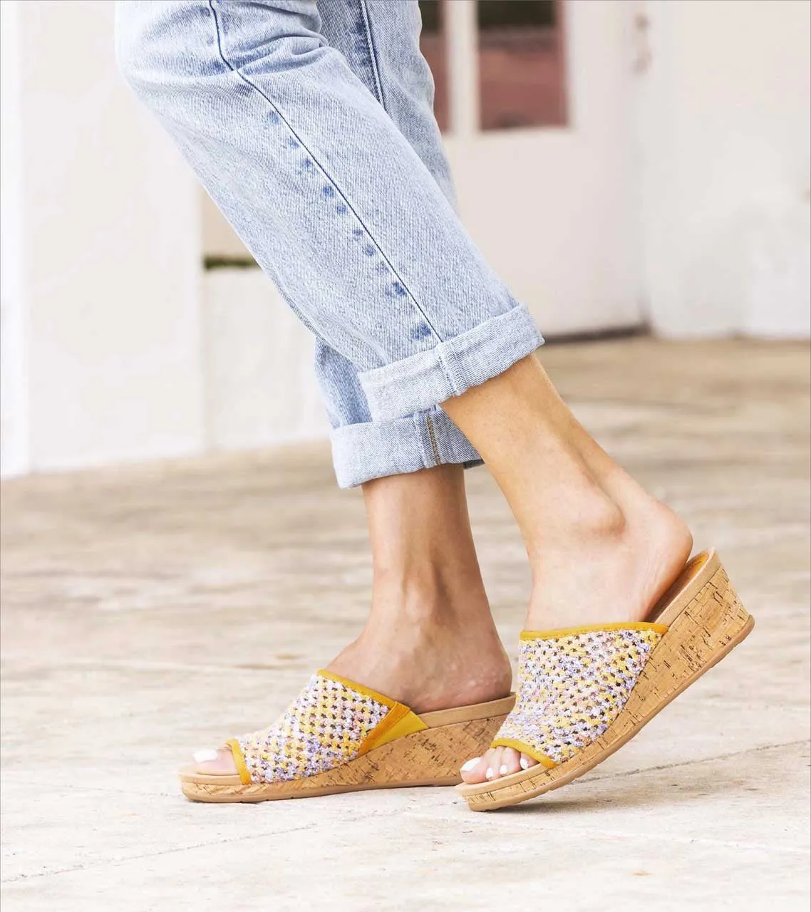 Flossey Wedge Slide Sandal