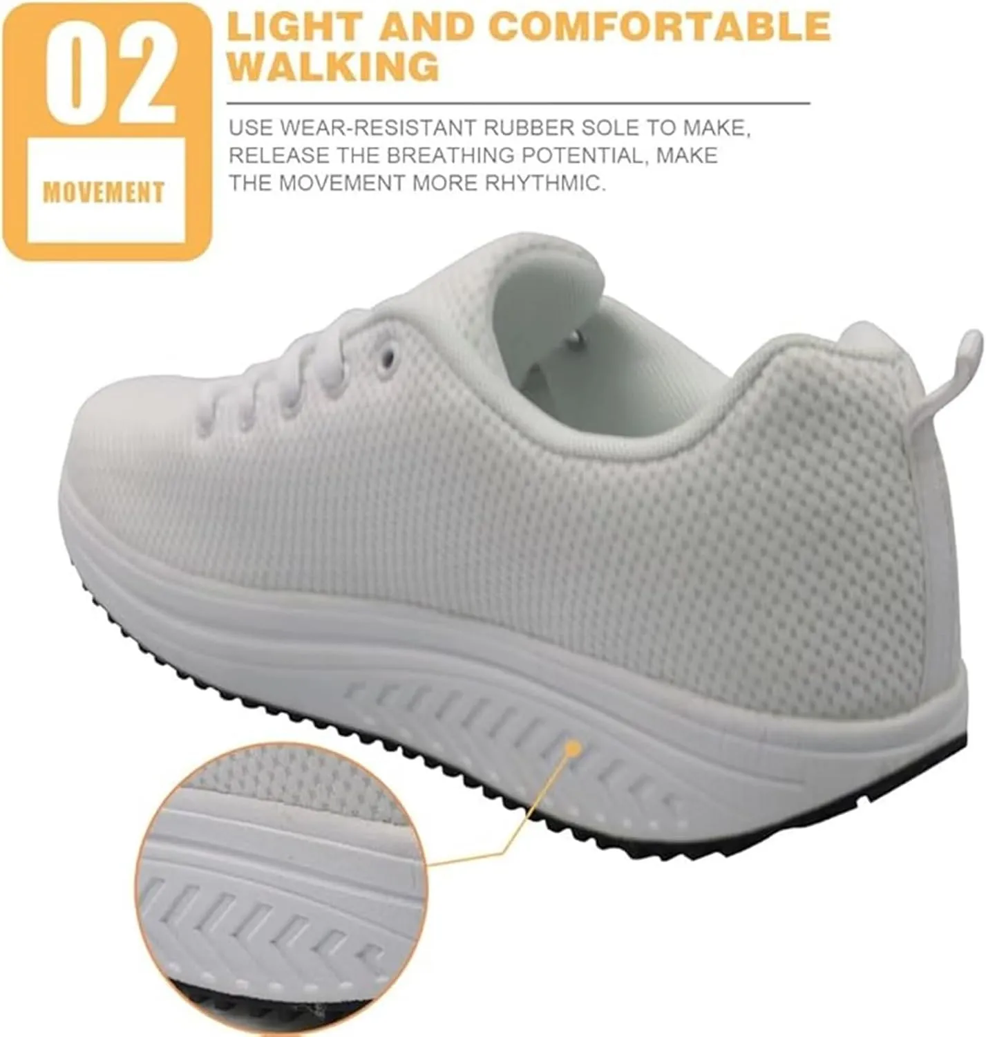 FOR U DESIGNS Fashion Women's Strength Fitness Walking Sneaker Platform Swing Wedges