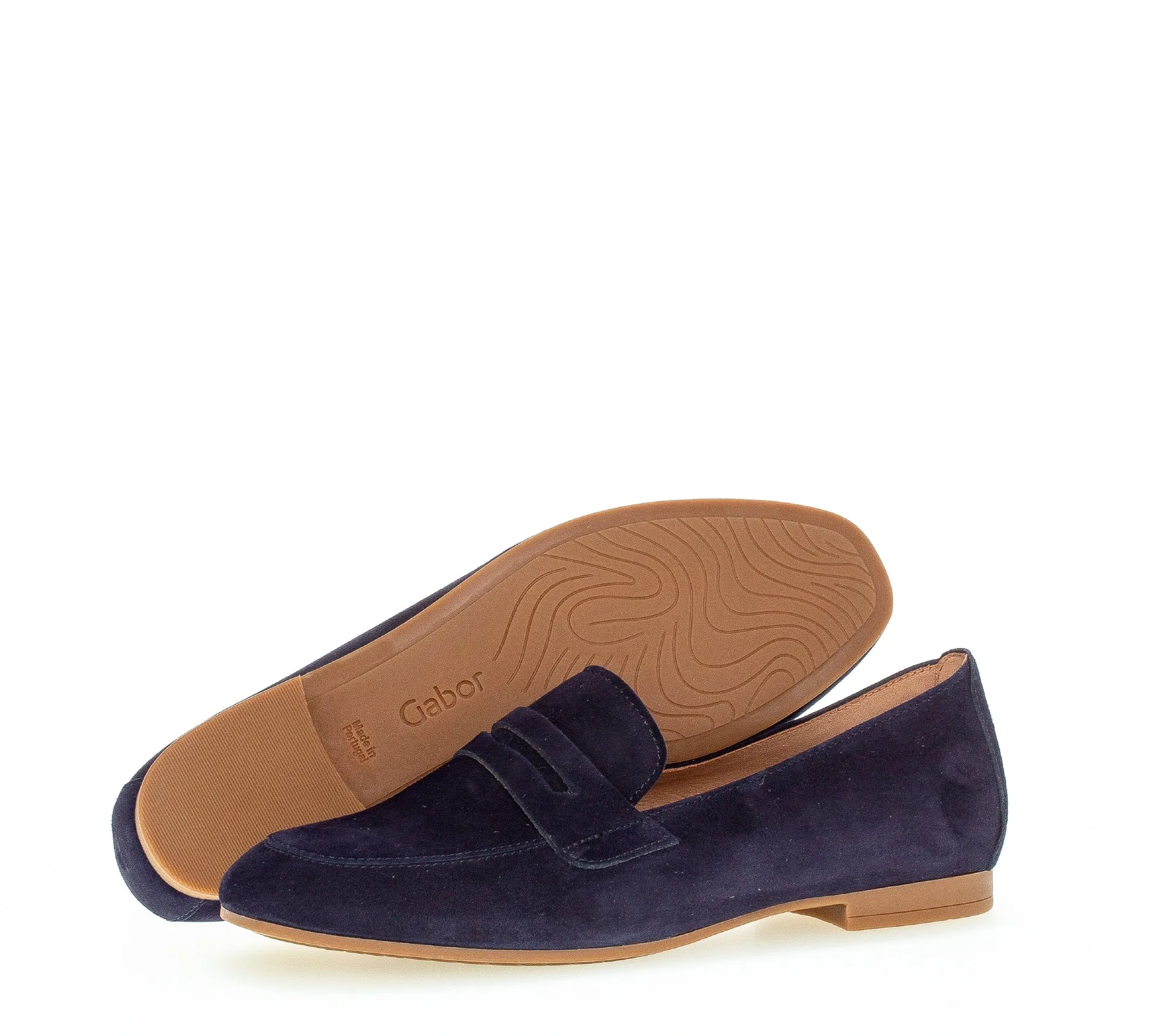 GABOR - 25.213.16 FLAT LOAFER - NAVY SUEDE