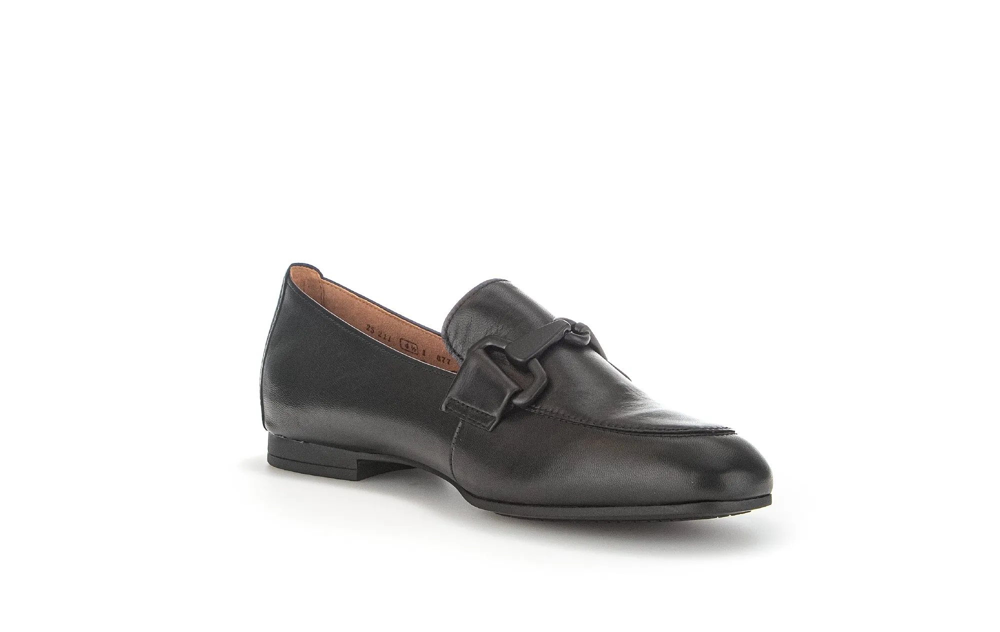 GABOR - 45.211.27 FLAT LOAFER - BLACK LEATHER