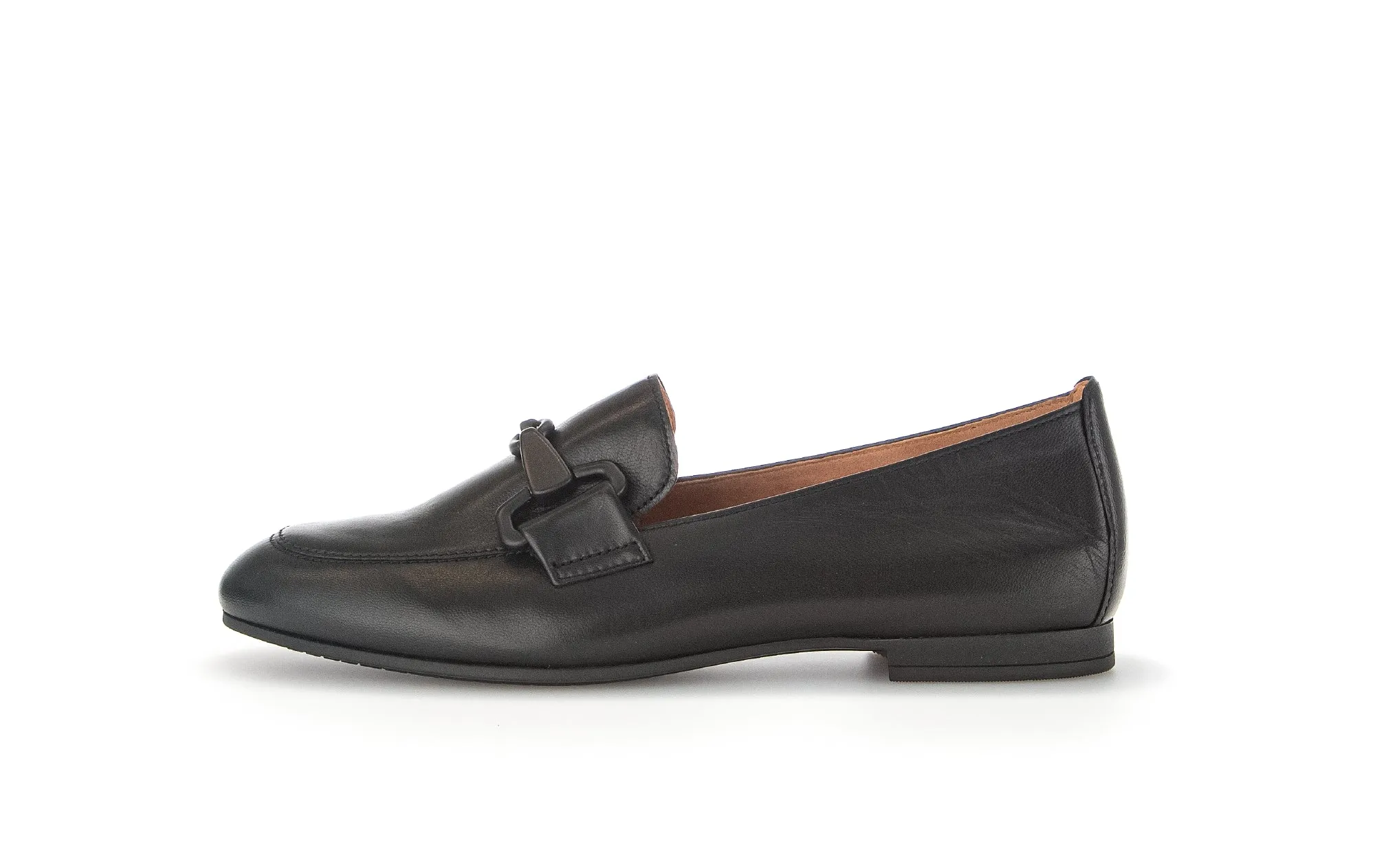 GABOR - 45.211.27 FLAT LOAFER - BLACK LEATHER