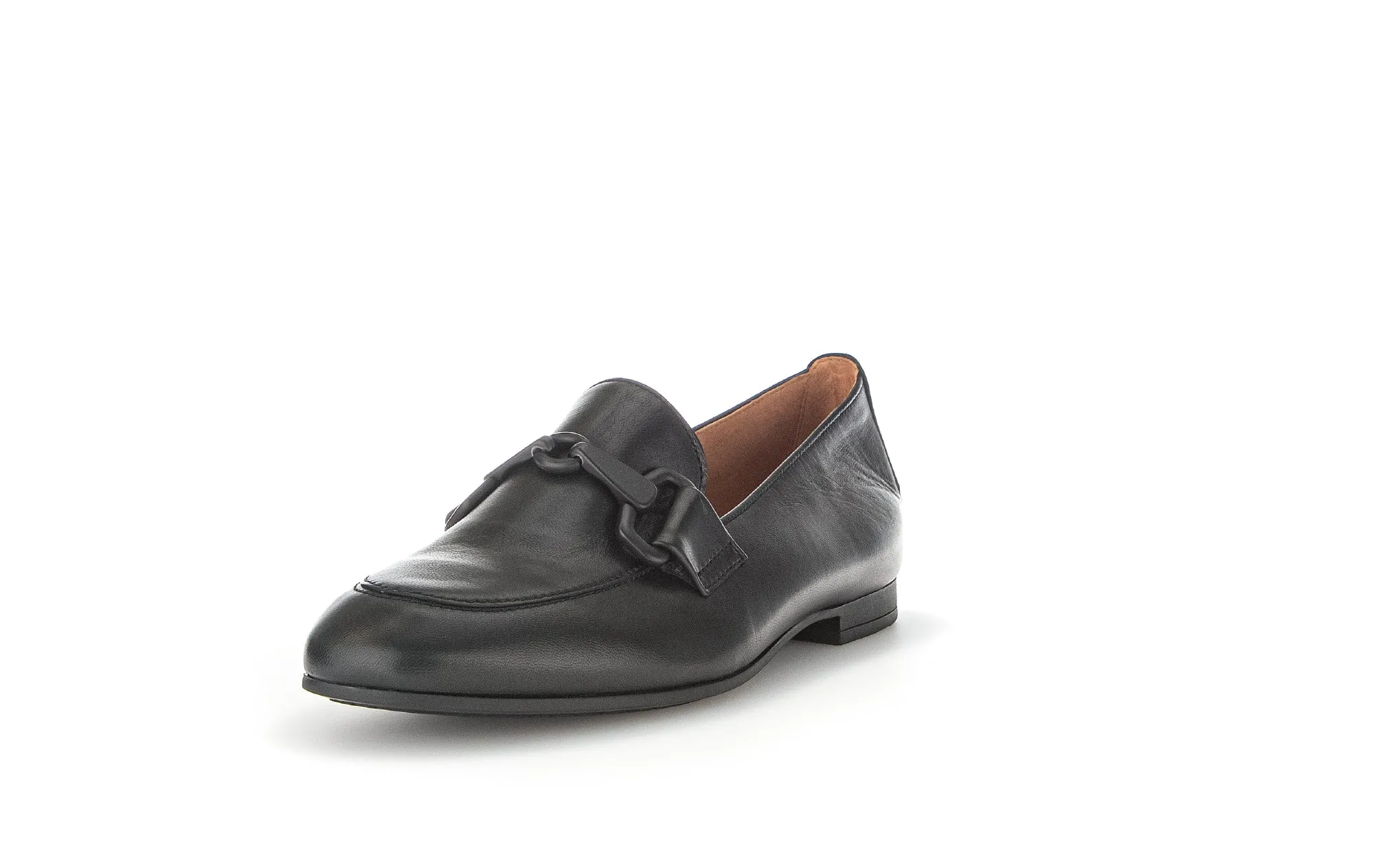 GABOR - 45.211.27 FLAT LOAFER - BLACK LEATHER