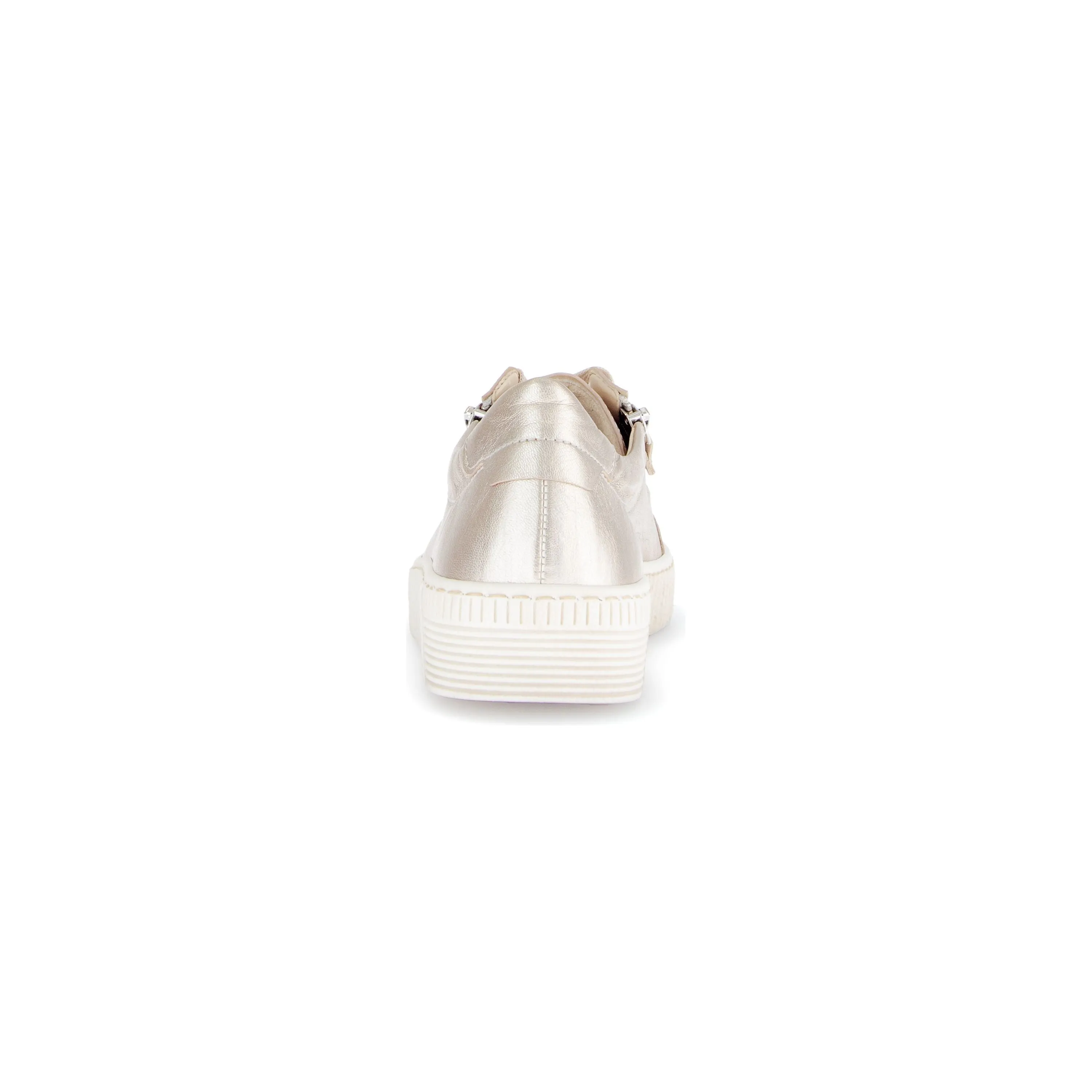Gabor Wisdom-  Ladies Lace Trainer with Double Side Zip in Gold