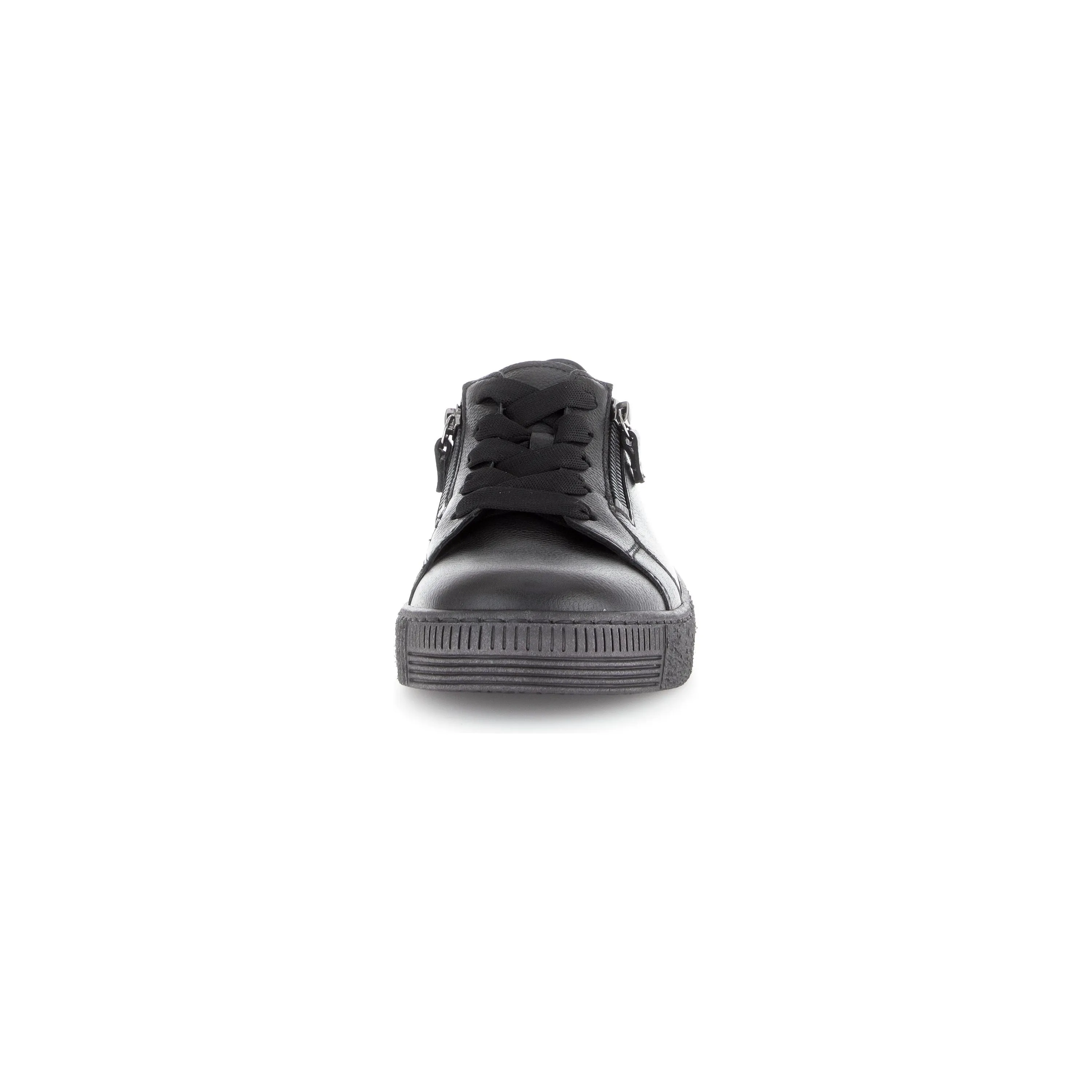 Gabor Wisdom - Ladies Lace Trainer with Double Zip in Black Leather