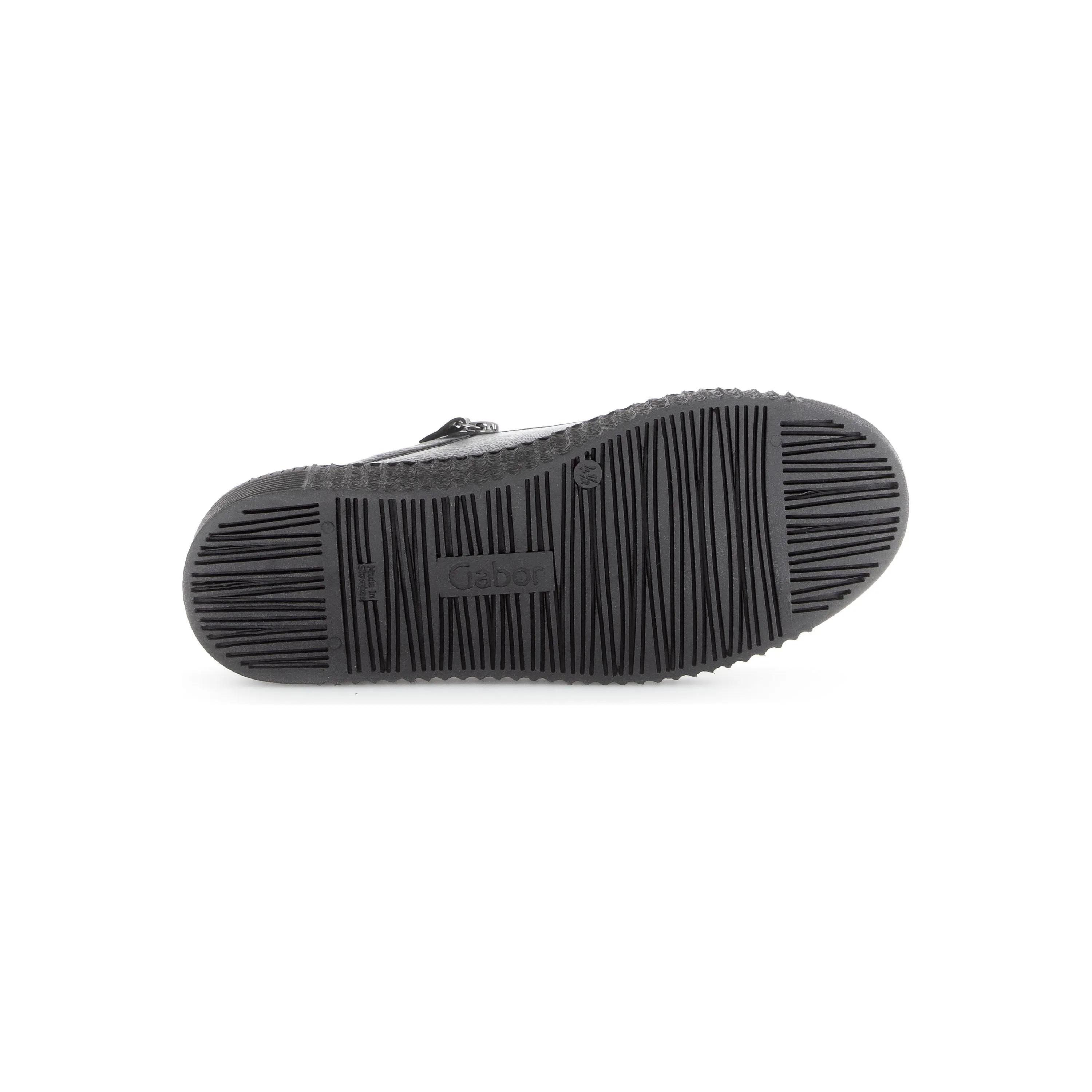 Gabor Wisdom - Ladies Lace Trainer with Double Zip in Black Leather