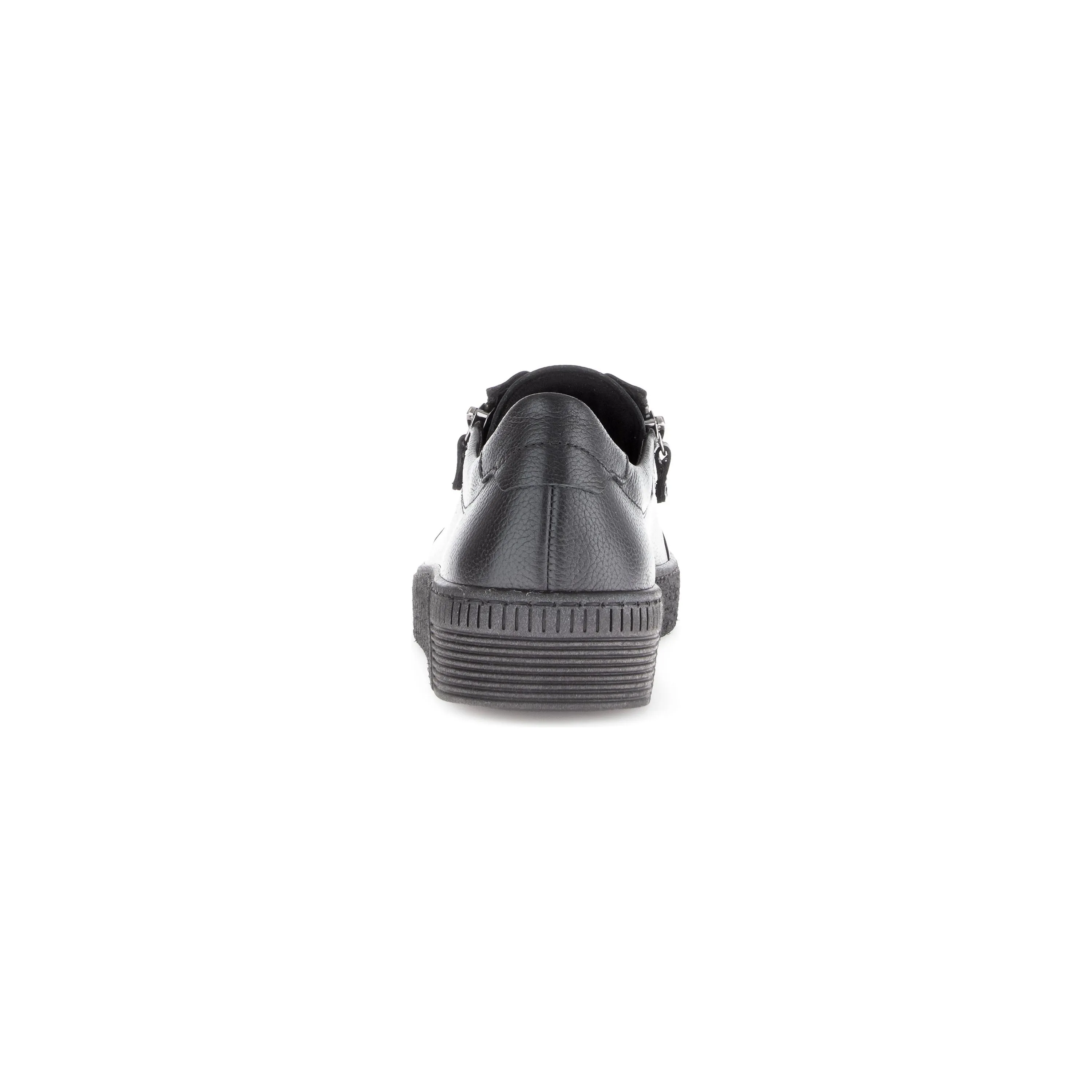 Gabor Wisdom - Ladies Lace Trainer with Double Zip in Black Leather
