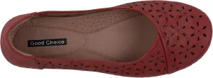 G.C. Shoes Women's Nysha close toe comfortable Laser Cut Flats