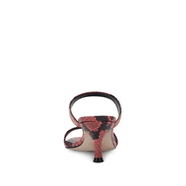 Genia Heeled Slide 6.5 / M / Coral Snake Printed Leather
