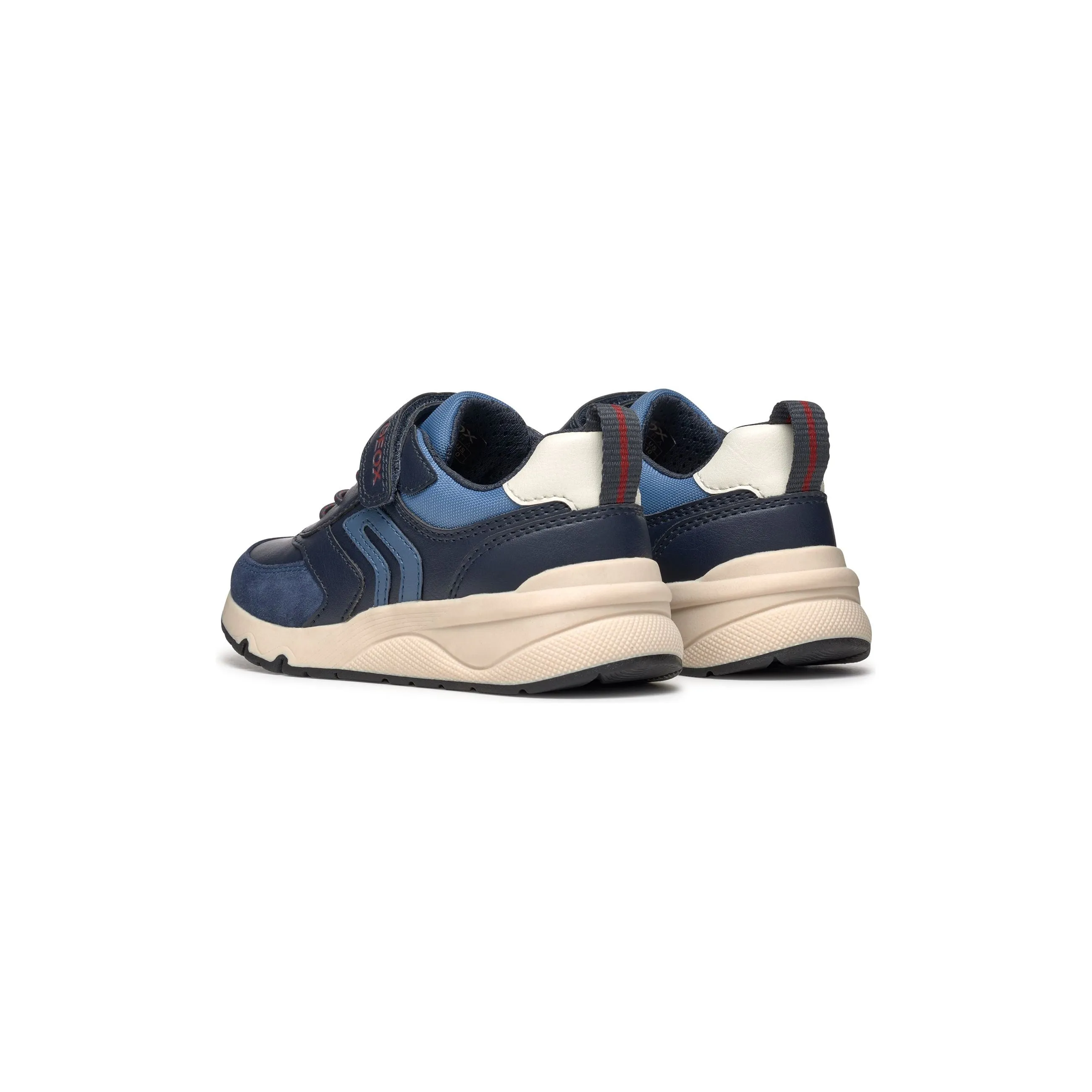 GEOX Rooner - Kids Velcro trainer in Navy