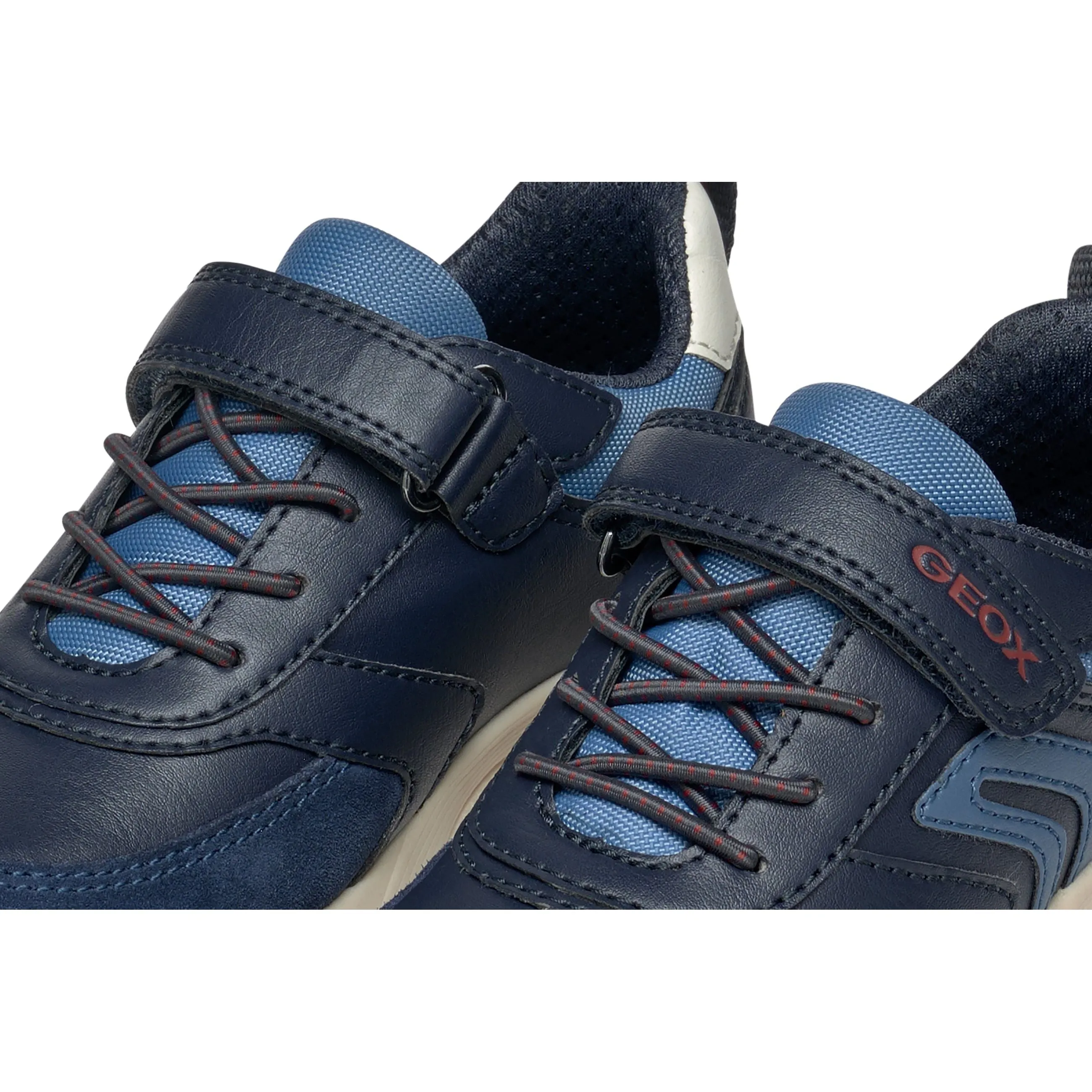 GEOX Rooner - Kids Velcro trainer in Navy