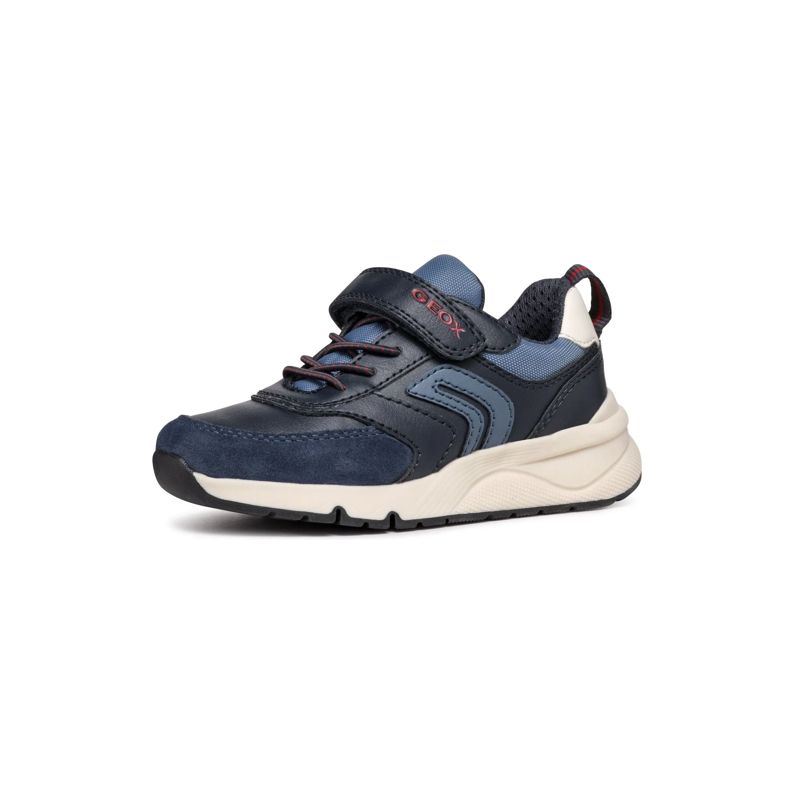 GEOX Rooner - Kids Velcro trainer in Navy