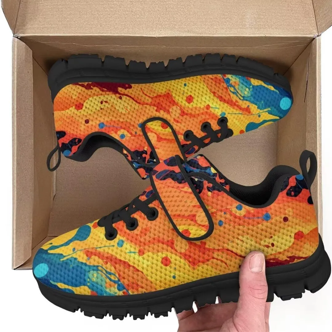 Girls Boys Sports Sneakers Hook & Loop Closure with One Strap Unisex Kids Anti Slip Lightweight Shoes